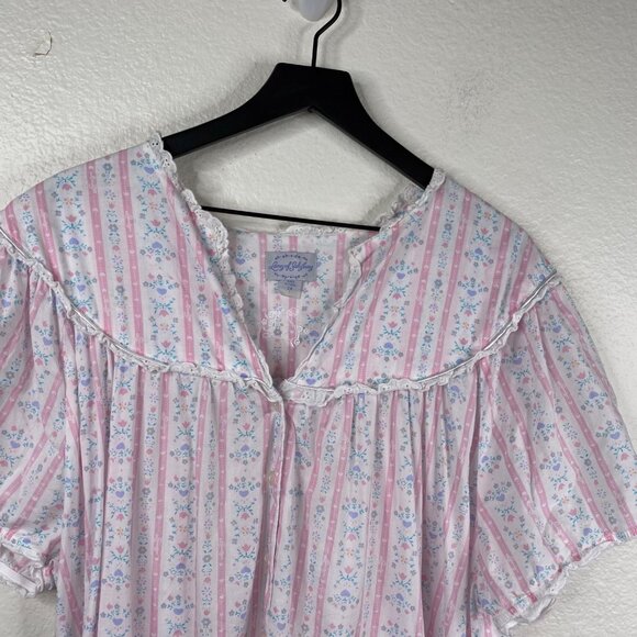 Lanz of Salzburg Nightgown Long Women's Pink Sz 2X Lawn Cottage Core Prarie - Picture 5 of 10